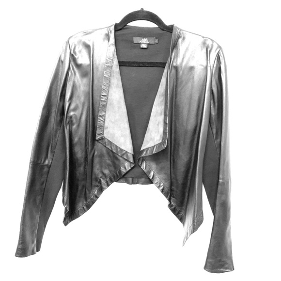 Abs Platinum Jackets & Blazers - ABS Platinum 100% Leather Jacket Black size Small